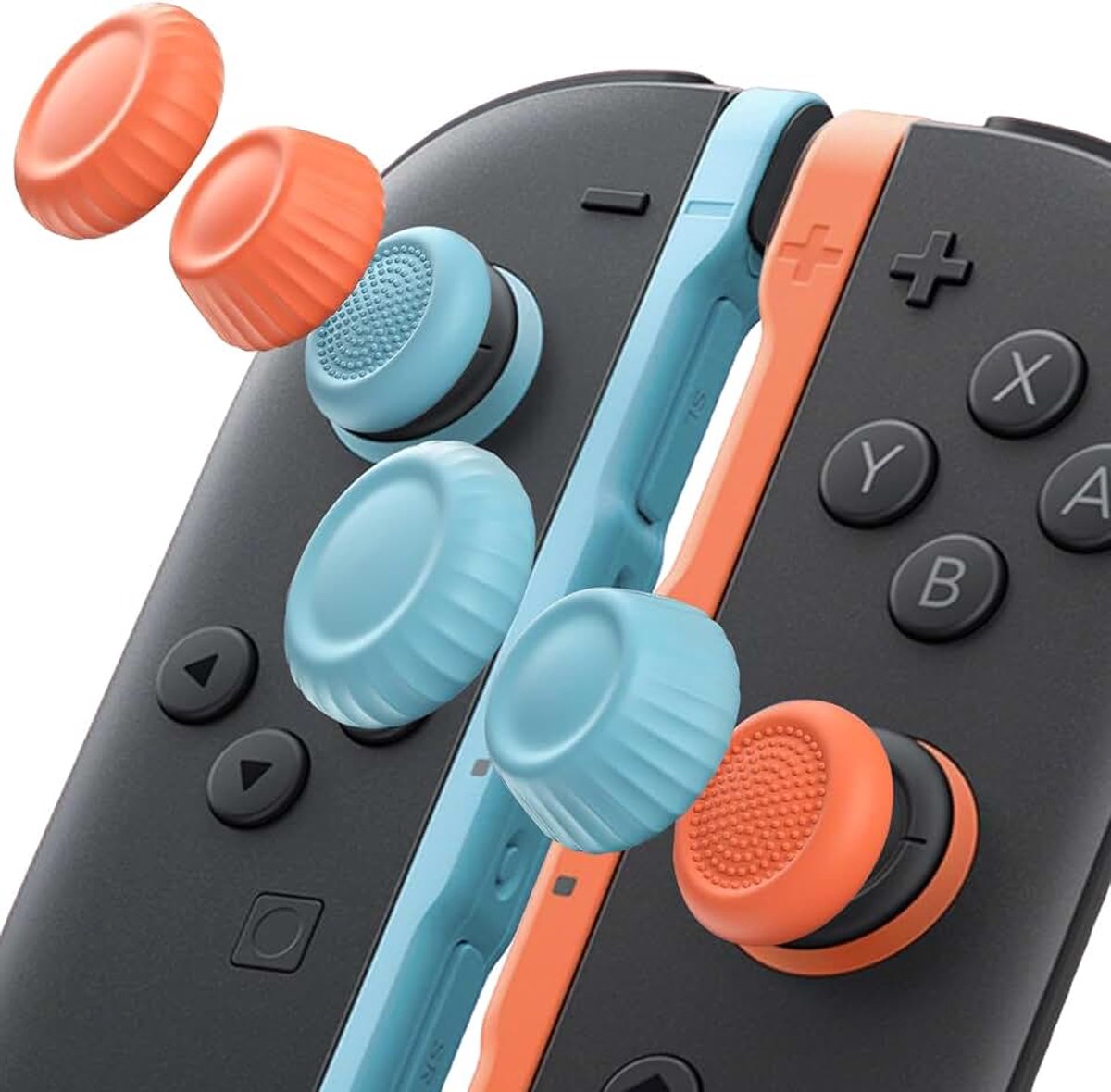 Grip Caps voor Switch 2 Controllers, Comfortabel Ontwerp voor Verbeterde Controle, Set van 6 Getextureerde Joystick Covers