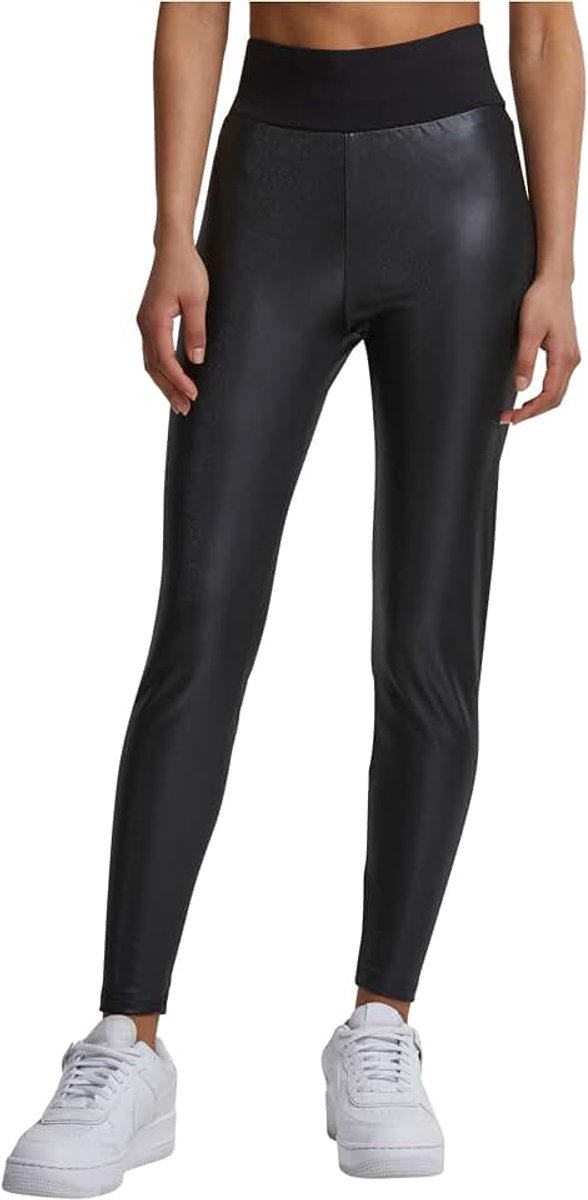 Classics Ladies Faux Leather High Waist Leggings Leggings zwart