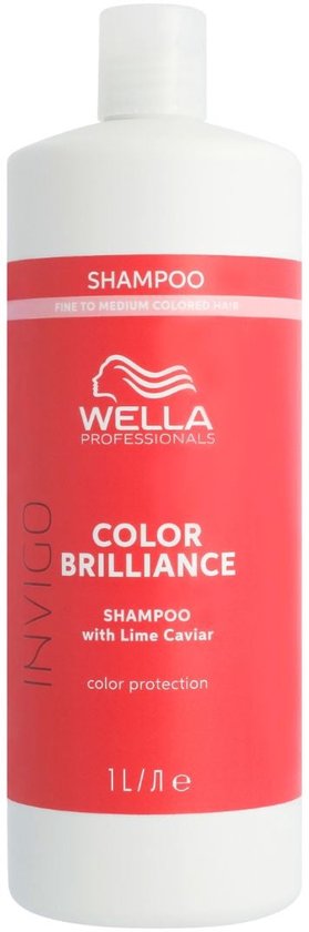 Wella Professionals Invigo Color Brilliance shampoo voor fijn tot medium gekleurd haar, met limoenkaviaar. 1L.