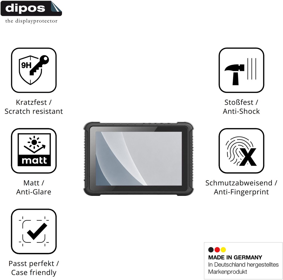 dipos – 2x Matte Pantserfolie geschikt voor Conker LX10 | 9H Screenprotector