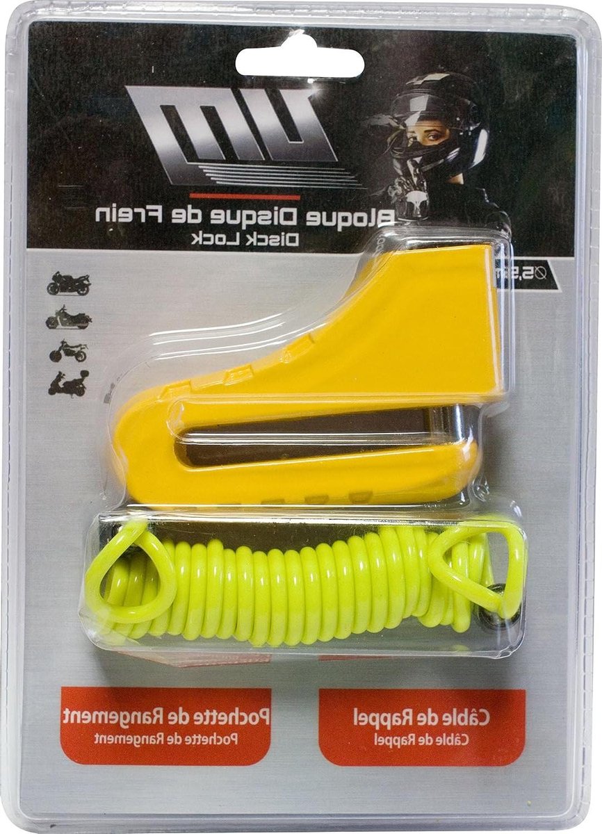 Schijfslot Motor - Veiligheidsslot Scooter - Voertuig Beveiligen - Universele Pasvorm - 6.5 x 15 x 21 cm - Metaal