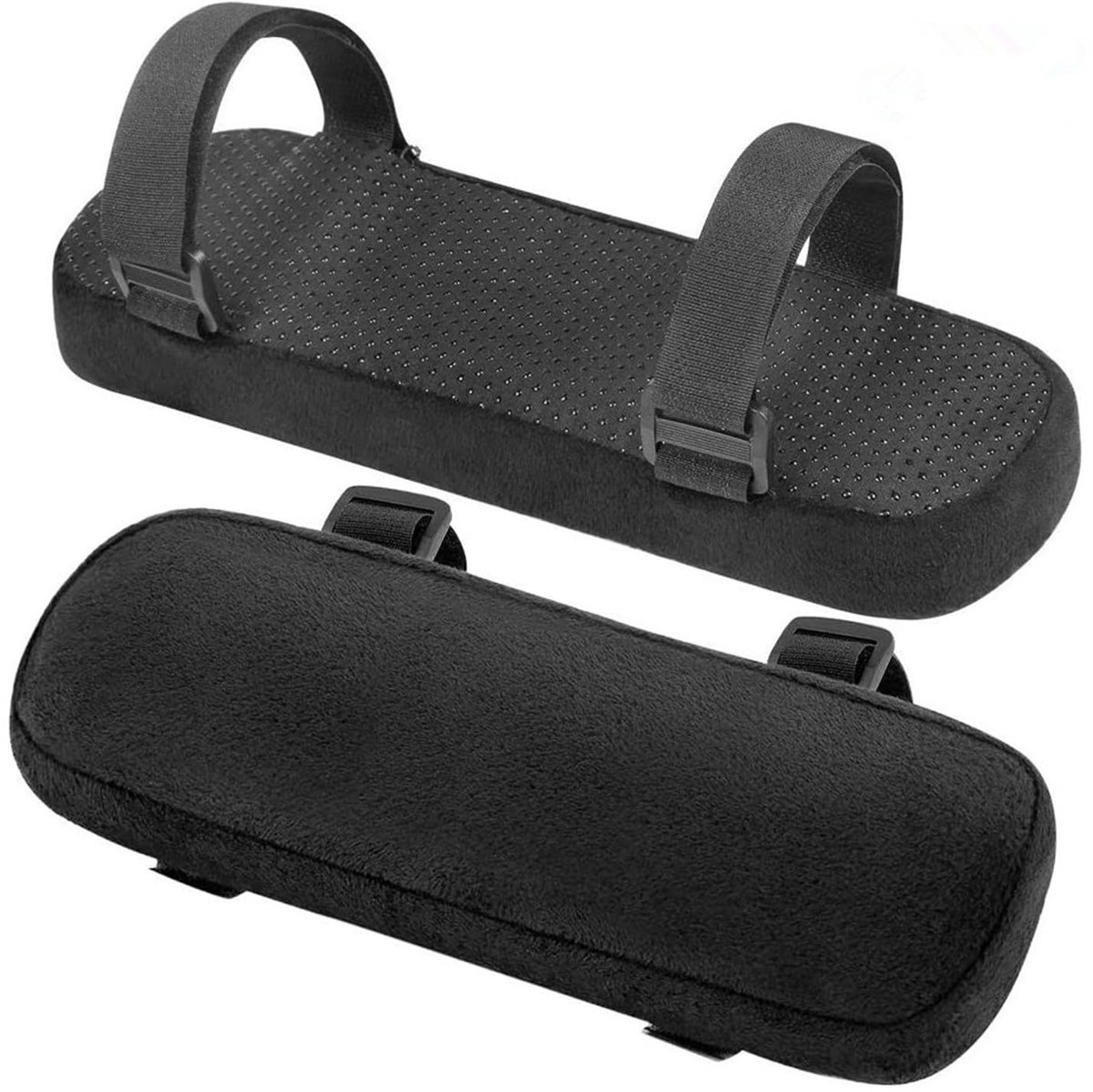 Armleuningskussen, 2 stuks hoezen voor bureauarmleuningen en ergonomische gamingstoel, universele bureaustoelhoes met ergonomische schuimvulling