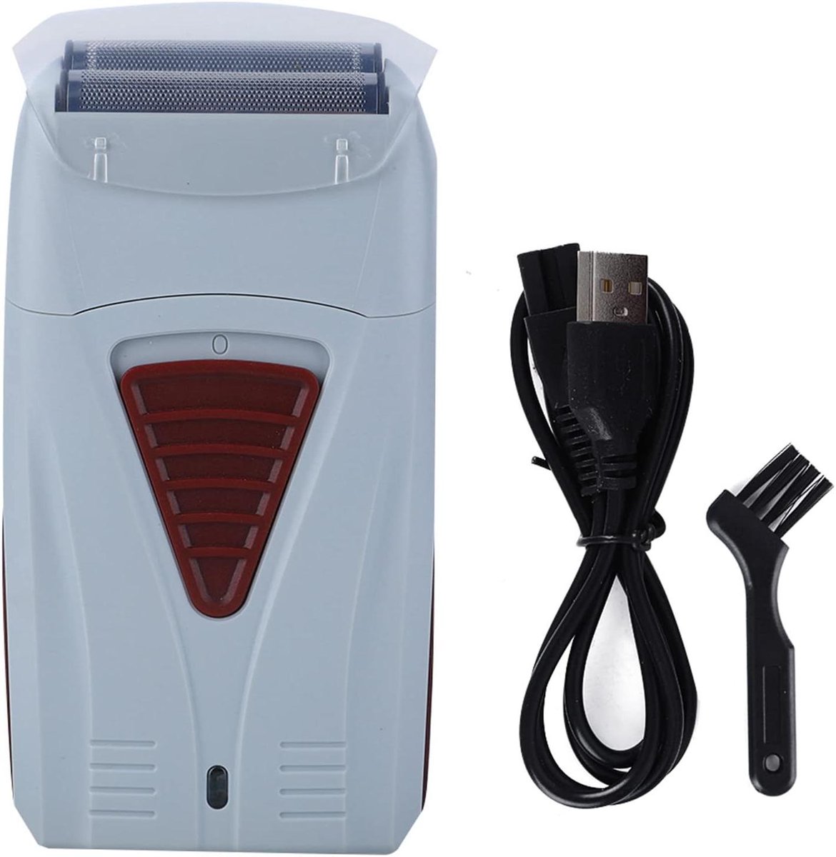 Elektrische Tondeuse - Scheerapparaat Heren - Baard en Haar - Dubbele Snijkop - USB Oplaadbaar - Wit