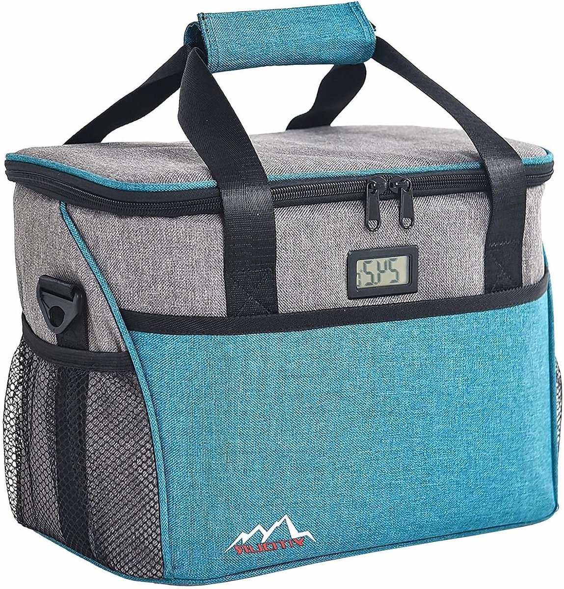 Koeltas - Isolerende tas - Eten koel houden - Met temperatuur sensor - 10 liter - Grijs