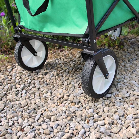 Bolderkar Opvouwbaar - Transportkar Tuin - Tuinieren en Klussen - Waterafstotende Voering - 70 kg Capaciteit - Zwart van Bolderkar Opvouwbaar — afbeelding 2