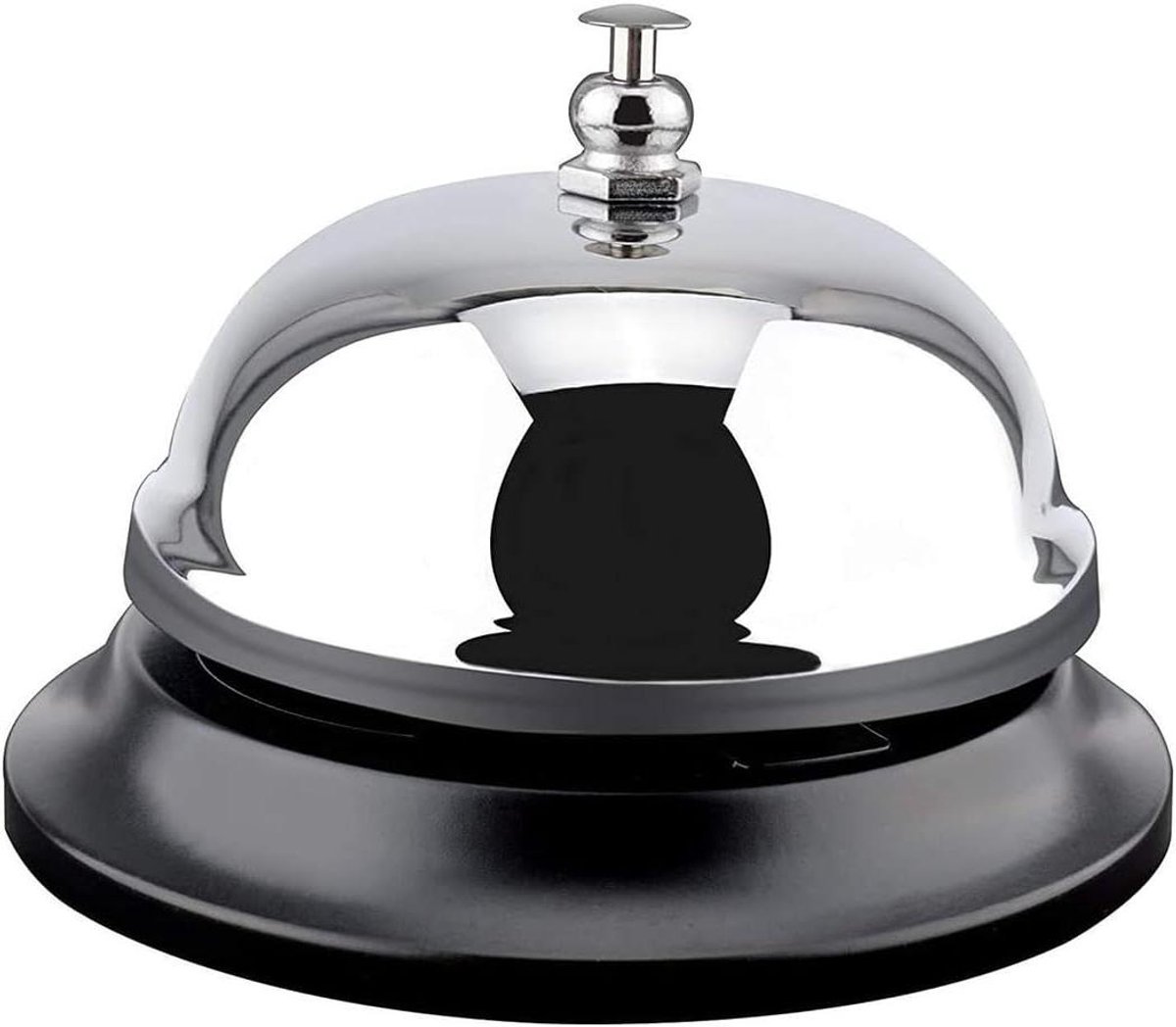 Service Bel - Aanbel Klant - Aandacht Vragen - RVS Materiaal - 9 cm Breed - Zilverkleurig