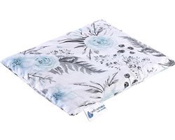 Partners Kersenpitkussen, korrelkussen, groot warmtekussen, 500 g, rechthoekig, 20 x 25 cm, ecologisch natuurlijk, 100% katoen, Medi Partners warmte + koudetherapie, massagetherapie (grijze