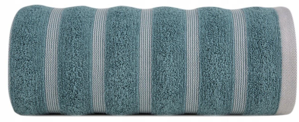 Zachte Katoenen Handdoek Isla 50x90cm Blauw met Strepen