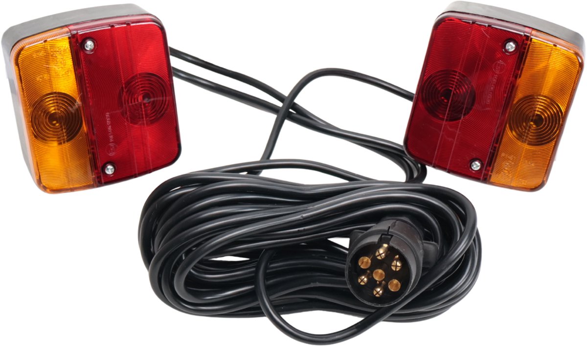 Verlichtingsset op magneten met 7 meter hoofdkabel - ideaal voor bootrailers