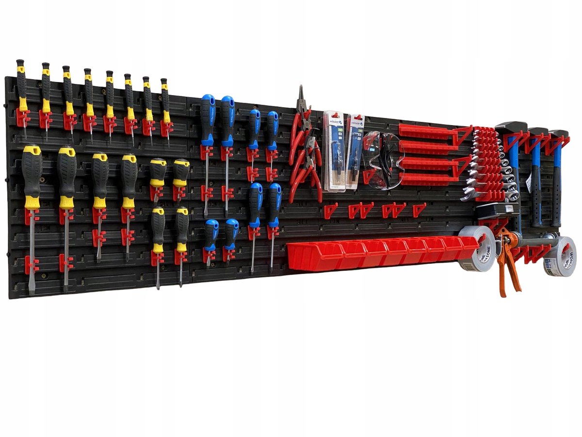 TABLICO Gereedschapswand 193,5x39cm + Kuwetten & Haken | Gemaakt in Polen