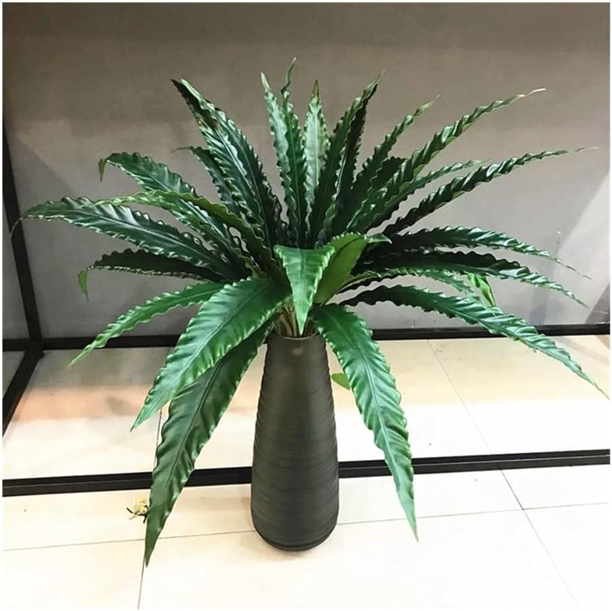 7 6cm 6 PC's grote kunstmatige fern planten groen nep tropisch palmblad plastic bloem arrangement planten muur home decor rekwisieten Kunstplant (Color : A)