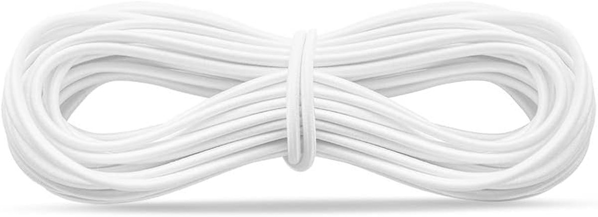 Elastisch Koord - Rekbaar Garen - Hobby Projecten - Zelfklevend - 2 mm - Wit