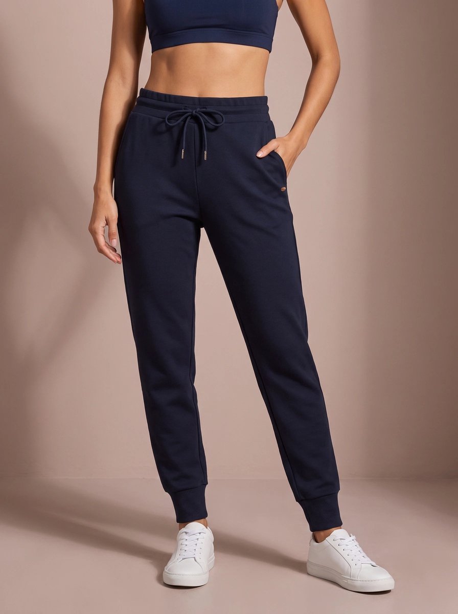 Sjeng Sports MADDIE - Maat: L Dark Blue - Tennis Broek Vrouwen - Sportbroek - 44% polyester, 50% modal, 6% elastaan, interlock