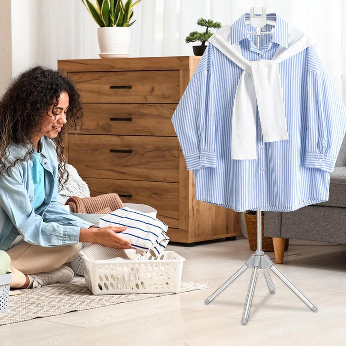 Kleding Stomer Stand - Stoommachine Kledinghouder - Kleding Verzorgen - 360 Graden Aanpasbaar - 160 cm Hoog - Grijs