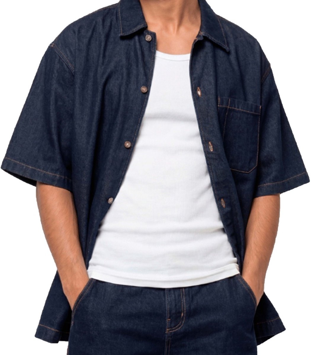 Dickies Overhemd Met Korte Mouwen M Man Rinsed