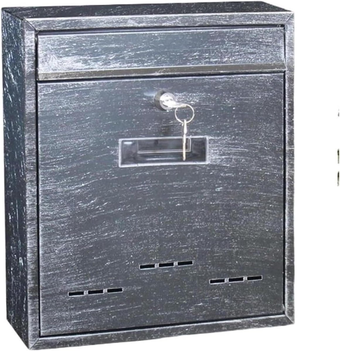 Wandmontage Brievenbus - Brievenbus Buiten - Post Ontvangen - Afsluitbaar Mechanisme - 26 x 9 x 31 cm - Zilver Zwart