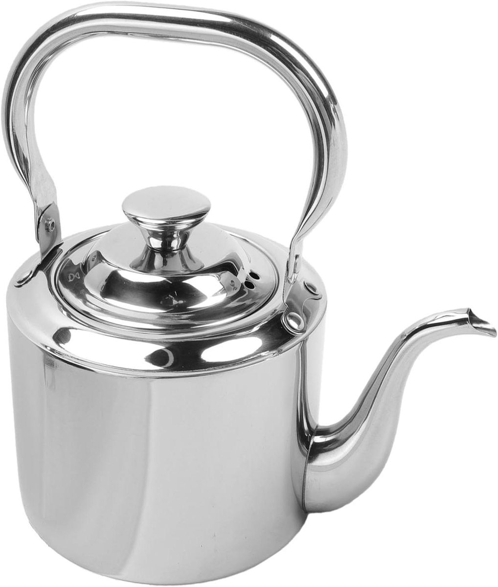 Theeketel RVS - Waterketel - Thee Zetten - Met Zetgroep - 1.5 Liter - Zilver