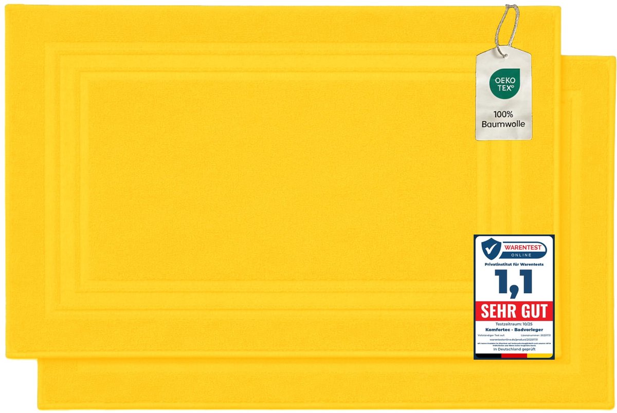 Badmat 2-delig - 100% katoen - 600 g/m² - zacht en absorberend - SnelShoppen