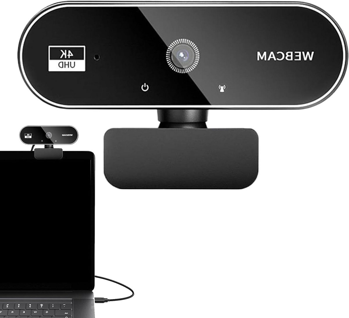 4K Webcam - PC Camera - Videoconferenties - Autofocus en Stereo Microfoon - 2160P Resolutie - Zwart