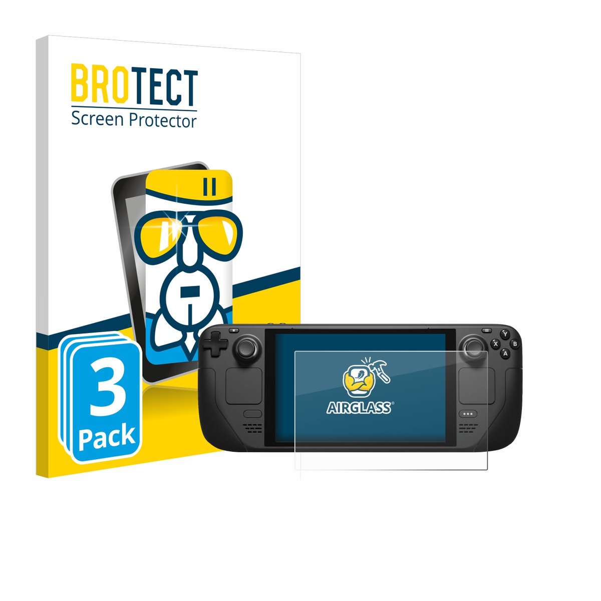 Screenprotector 3 Stuks voor Valve Steam Deck / OLED Beschermglas transparant