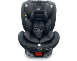 BabyLov Autostoel Baby en Kind 360° Draaibaar - i-Size R129 - ISOFIX Autozitje 40-150 cm - Autostoeltje 0-12 Jaar - Groep 0/1/2/3 voor alle leeftijden - Zwart