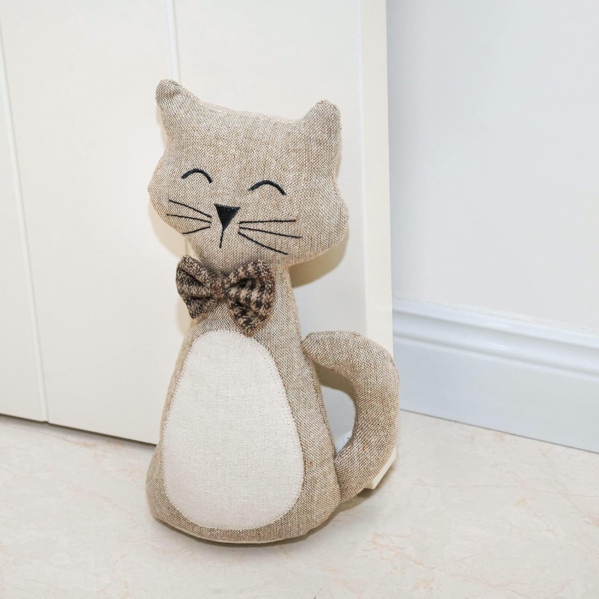 Deurstopper decoratief - kat - stof gevuld - ideale bescherming voor deuren - SnelShoppen