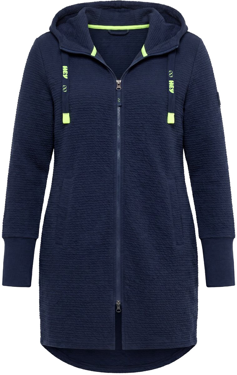 Laurasøn - Dames - Sweatjasje lange mouwen capuchon - Marine - Maat 40+