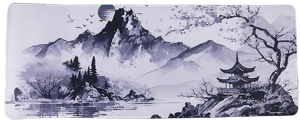 muismat XXL - Mount Fuji - antislip en waterbestendig - ideaal voor kantoor - SnelShoppen