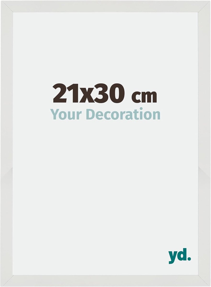 Fotolijst 21x30cm - MDF met acrylglas - Anti-glans glas - Perfect voor kunstwerken - SnelShoppen