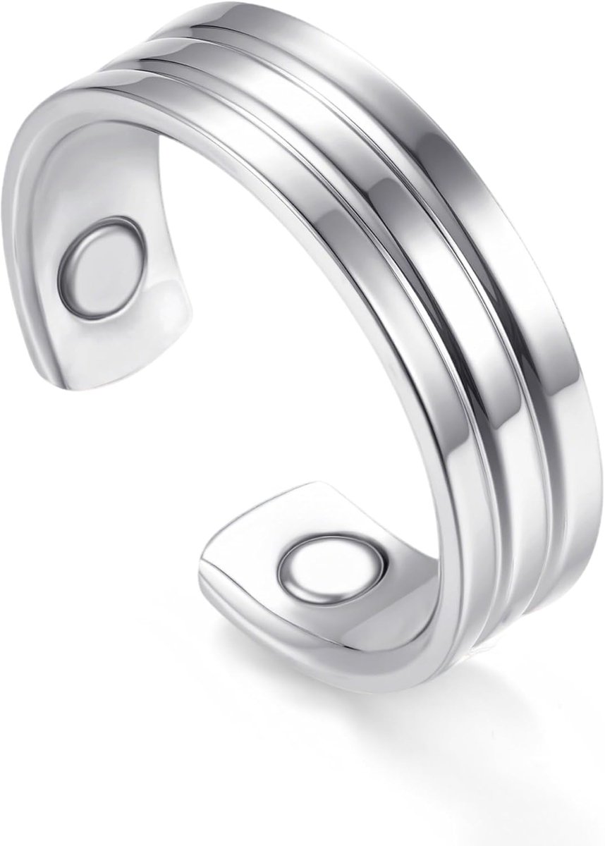 Ringen met ultrasterke magneten, open verstelbare magnetische ringen, modieuze slang & blad & hart & lijn & Viking-vingerringen voor vrouwen, cadeau voor