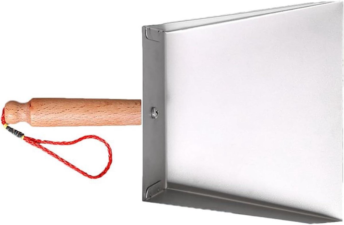 Kleine stofpan - Bureaureiniger - Snel opruimen - Roestvrij staal - 22 x 15 cm - Zilver