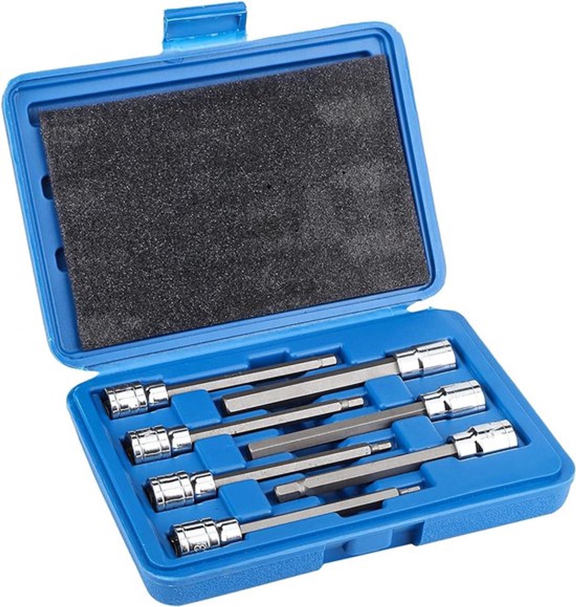 Lange moersleutel - Zeskantige - Extra lang - Inbussleutelset - 3/4/5/6/7/8/10 mm - Reparatieset - Geschikt voor - Diverse klussen - Zwart