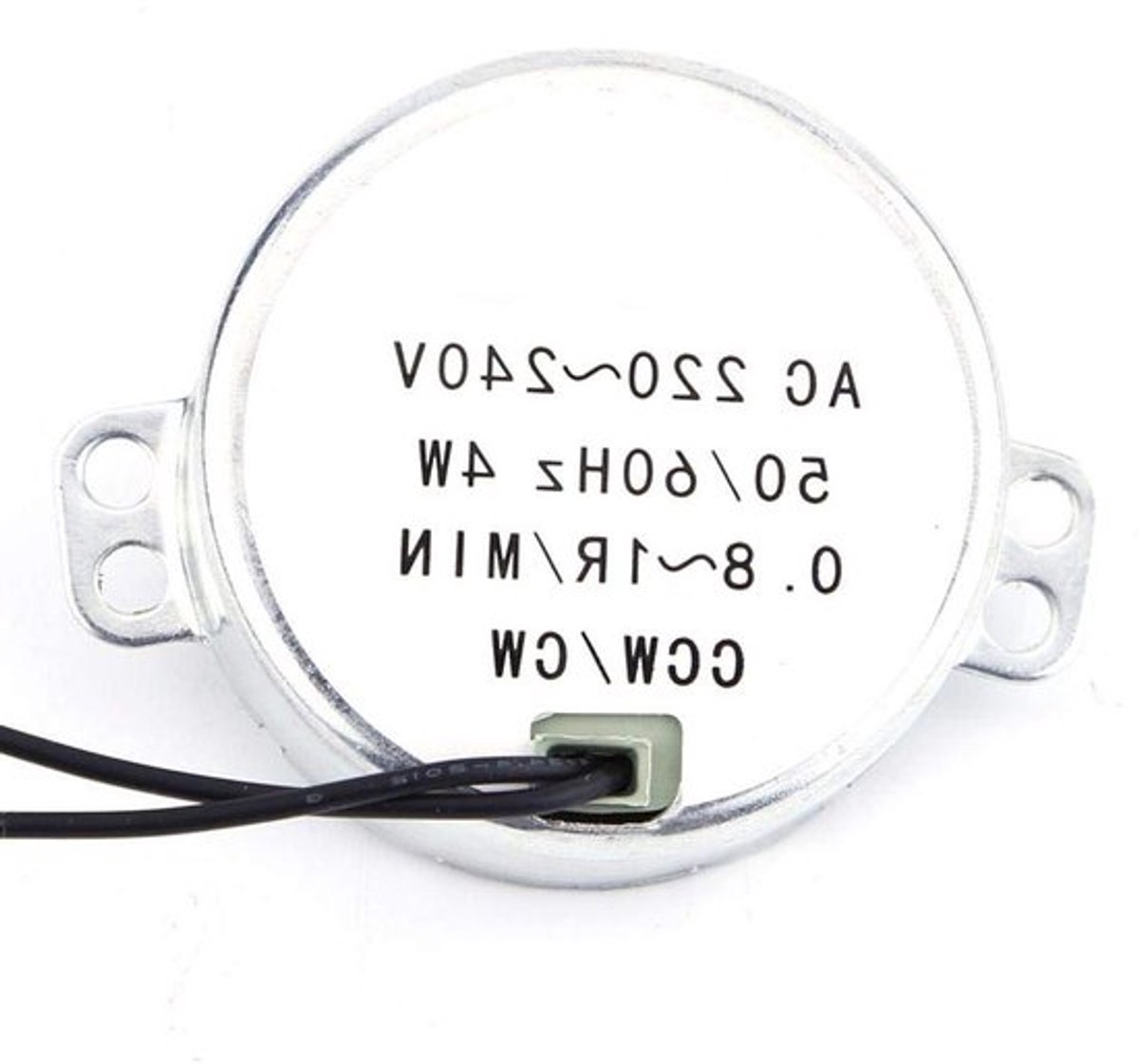 - Elektrische Draaitafelmotor - Synchrone Motor - AC 220-240V - Motor 4W - CW/CCW - Geschikt voor Draaitafels - Zwart - Nederlandstalige Versie.