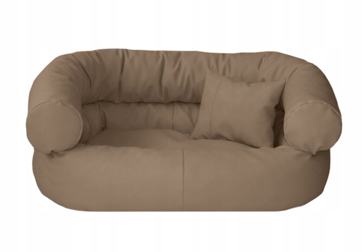 XL Heren Fauteuil Vuil Beige Kunstleer 120x85cm