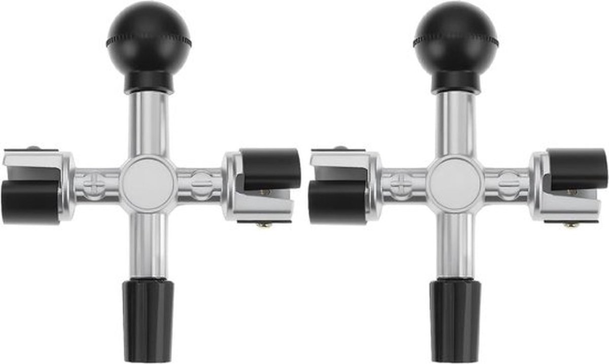 Batterij Terminal Cleaner Borstel - Elektrische Voertuigen - 4-Way - 129 x 103.5 x 30mm - Voertuigen - Geschikt voor Auto's - Zwart Rood 2 stks Set.
