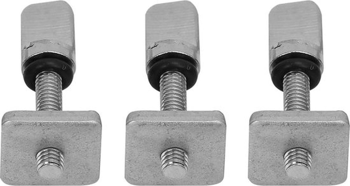 Achtervin No-Tool Vinschroef - Enkele Centerfin - Longboard Fin Schroef - Enkele Fin Schroef met Plaat (M4 x 19 mm) - SUP-fin Vervangingsschroef - Mistral Fin