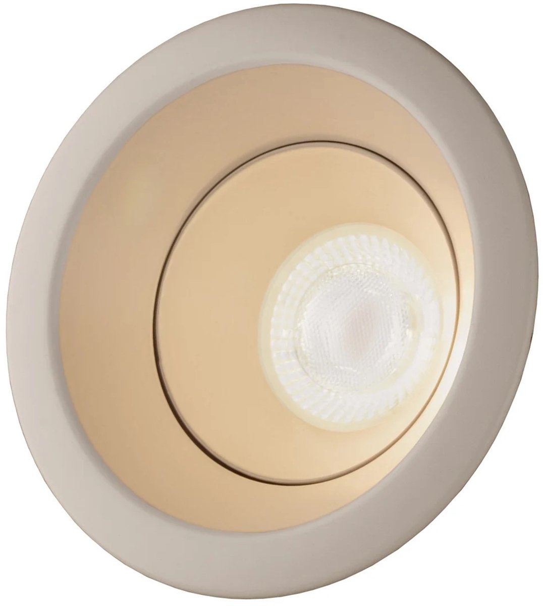 Deep Deco richtbare inbouwspot wit, Ø75 x 24,5 mm, ingebouwde LED module 8W 2700K, 831 lumen, dimbaar, energieklasse E