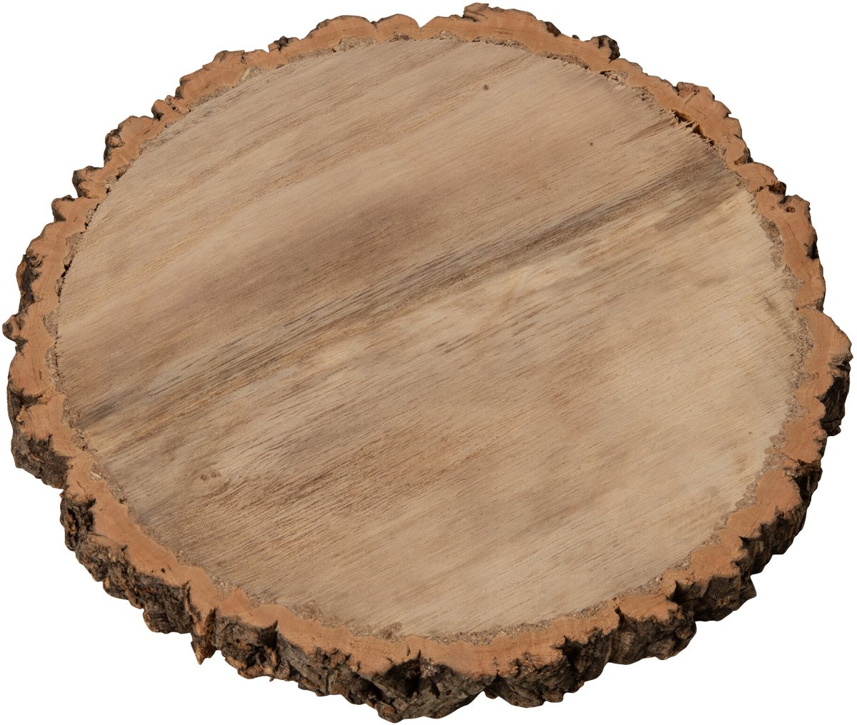 J-Line decoratie schijf Rond - hout - naturel - medium