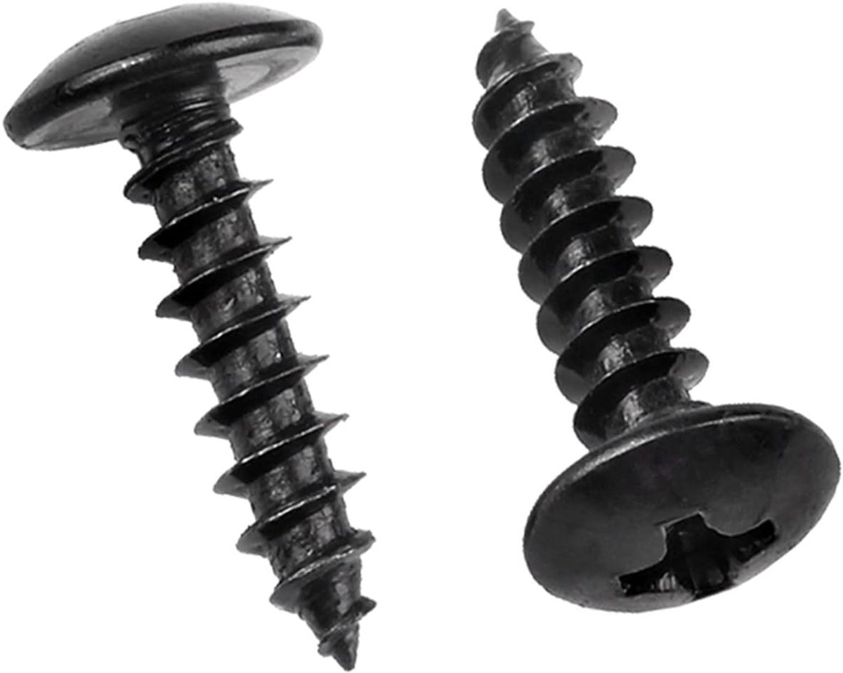X 12mm 50 Pcs Koolstofstaal Rond hoofd Houtschroeven Kruiskop Paddestoel Hoofd Zelftappende Schroeven
