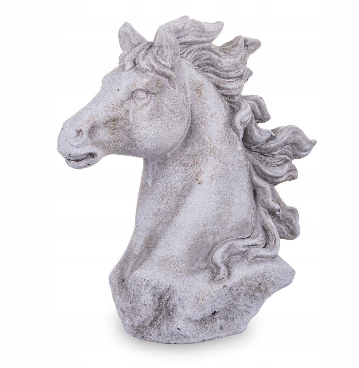 Betonnen Paardenkop Figuur 22x20x10cm - Stijlvolle Tuin- en Huisdecoratie