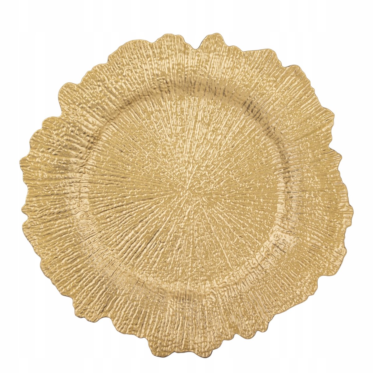 Gouden decoratieve onderzetter 2,5x35x35 cm voor feestelijke tafeldekking