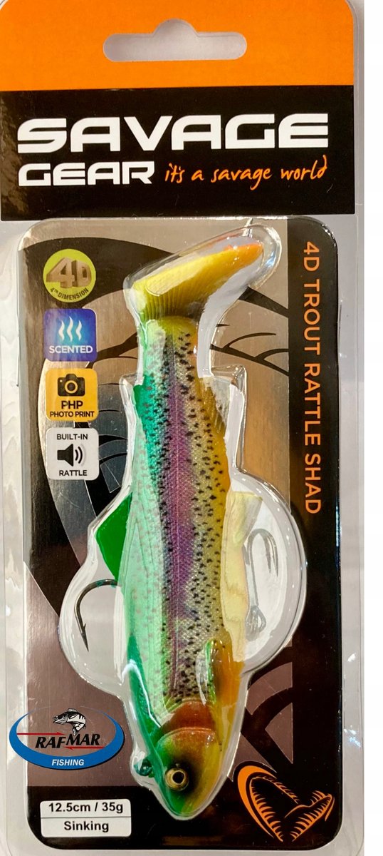 Savage Gear 4D Trout Shad 12.5cm - Realistische Forel voor Roofvis