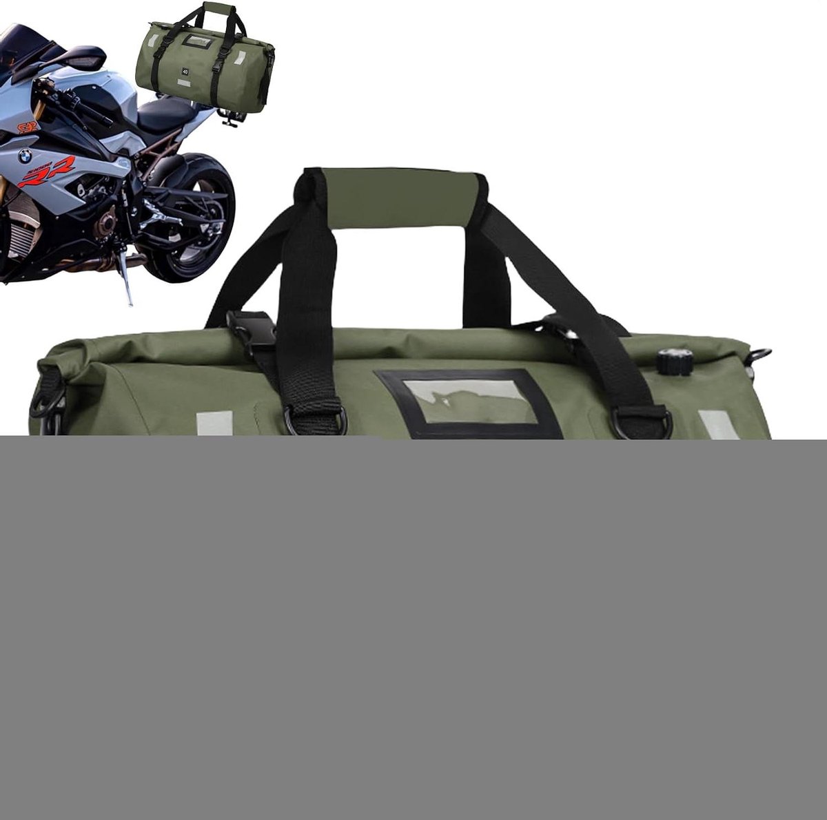 Motorfiets bagagetas - Achterbank tas - Reizen organiseren - Waterdicht PVC materiaal - 90 Liter - Legergroen