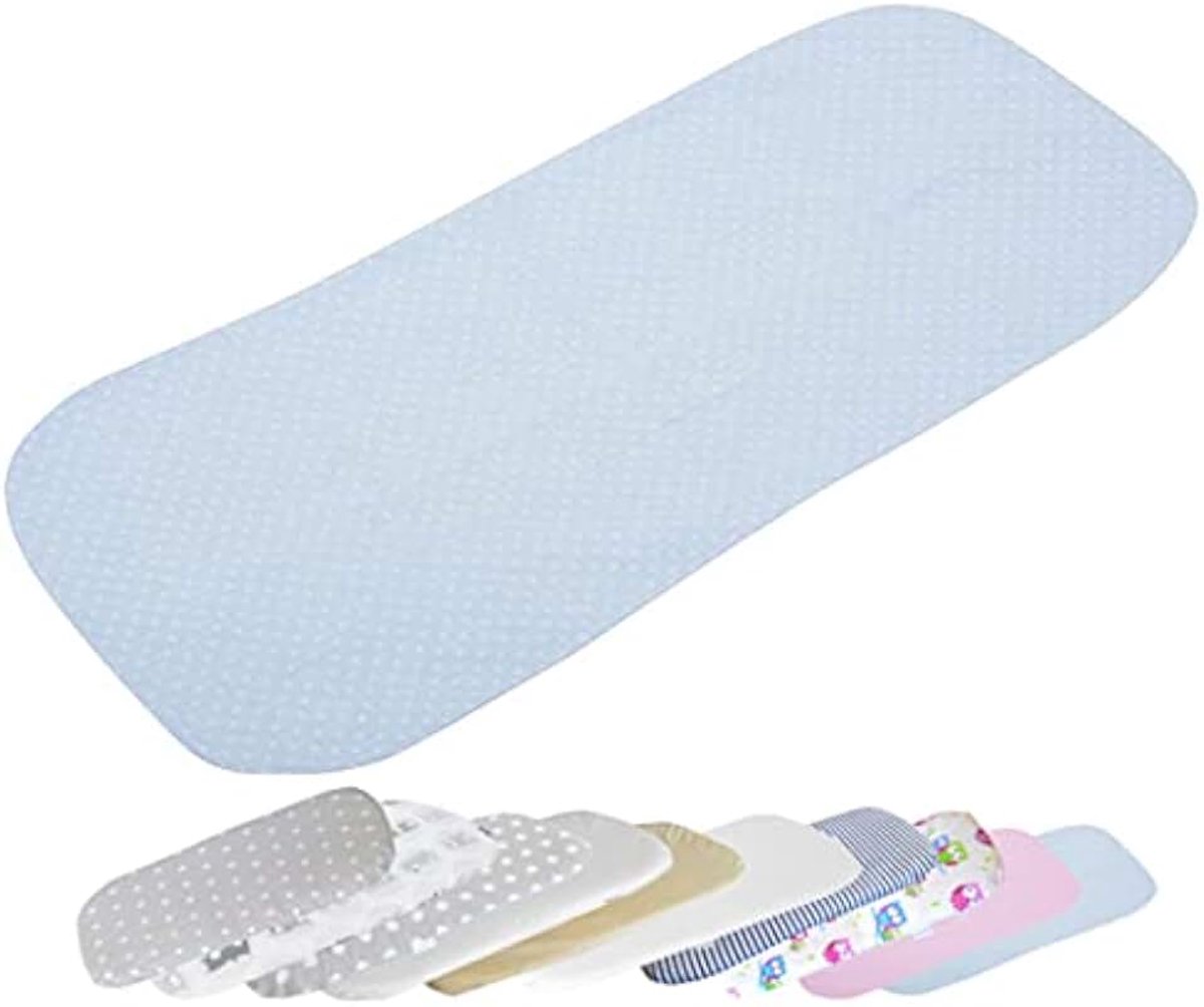 - ONDERLAKEN voor Kinderwagen of Reiswieg matras 70-80x30-35cm - 100% KATOEN - TOP KWALITEIT gemaakt in de EU, OekoTex gecertificeerd geen schadelijke stoffen - C. Blauw en wit