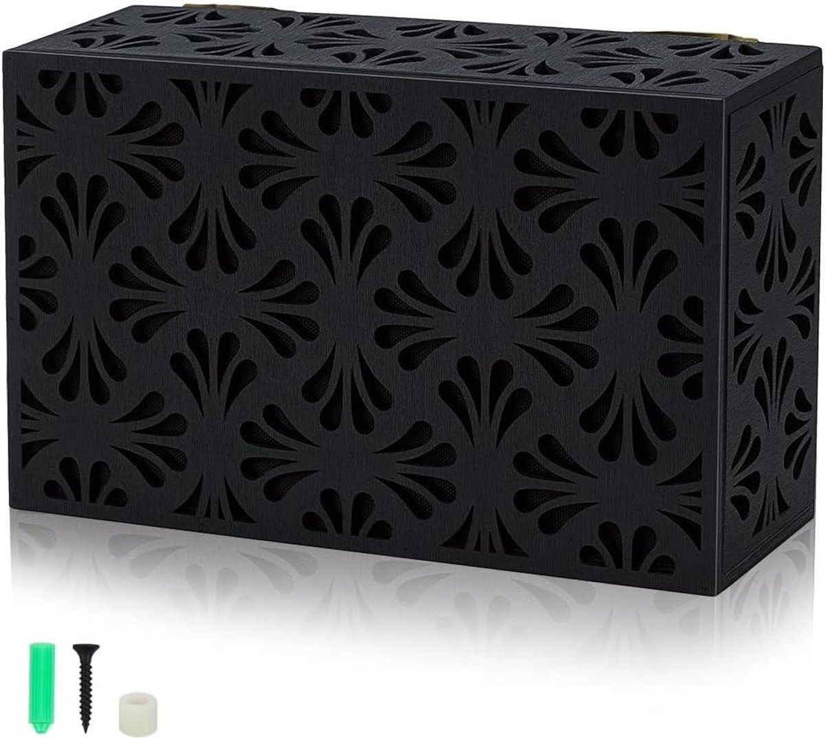 Deurbel Cover Box - Muur Plaat - Huis Verfraaien - Universele Pasvorm - 23 x 8.9 x 14 cm - Zwart