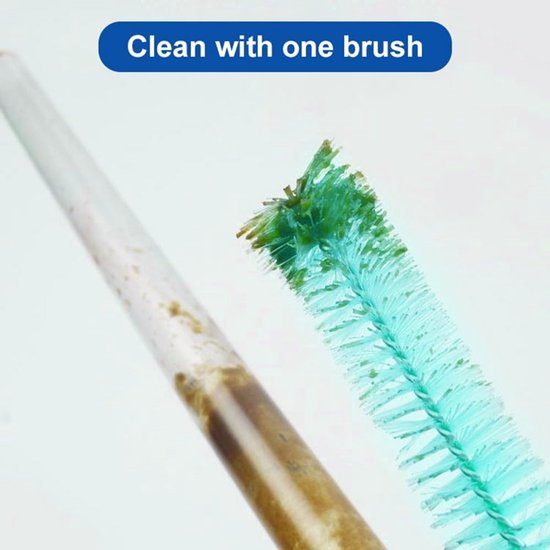 Flexibele dubbele uiteinden elastische nylon gebogen pijp reinigingsborstel spiraal slang reinigingsborstel voor thuis en keuken aquarium — afbeelding 3