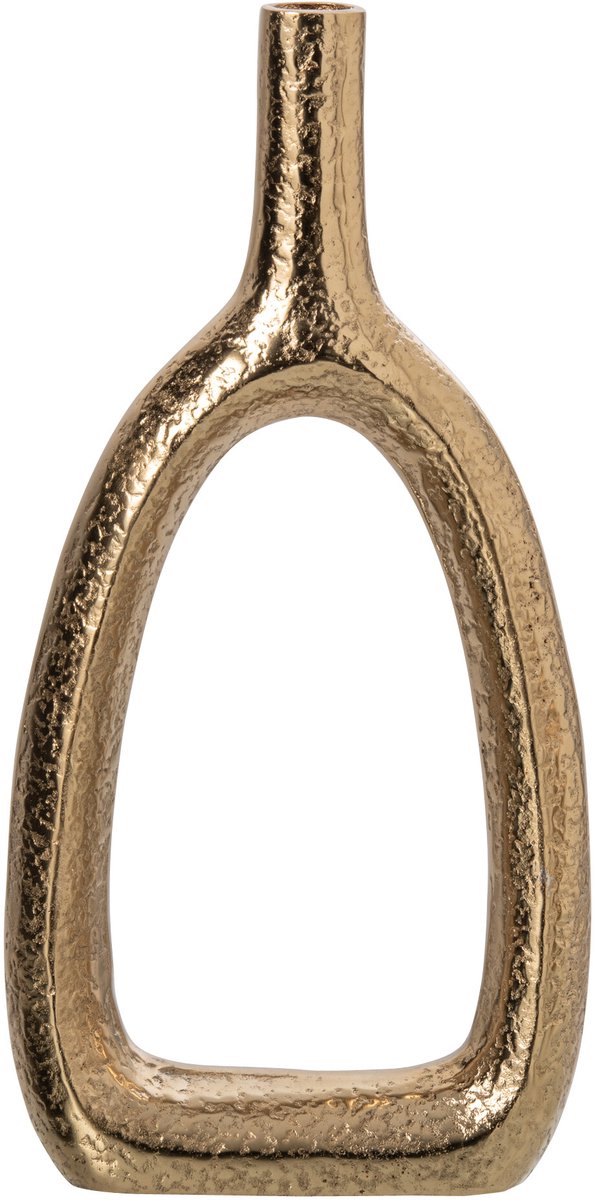 J-Line Solifleurvaas - aluminium - goud - large