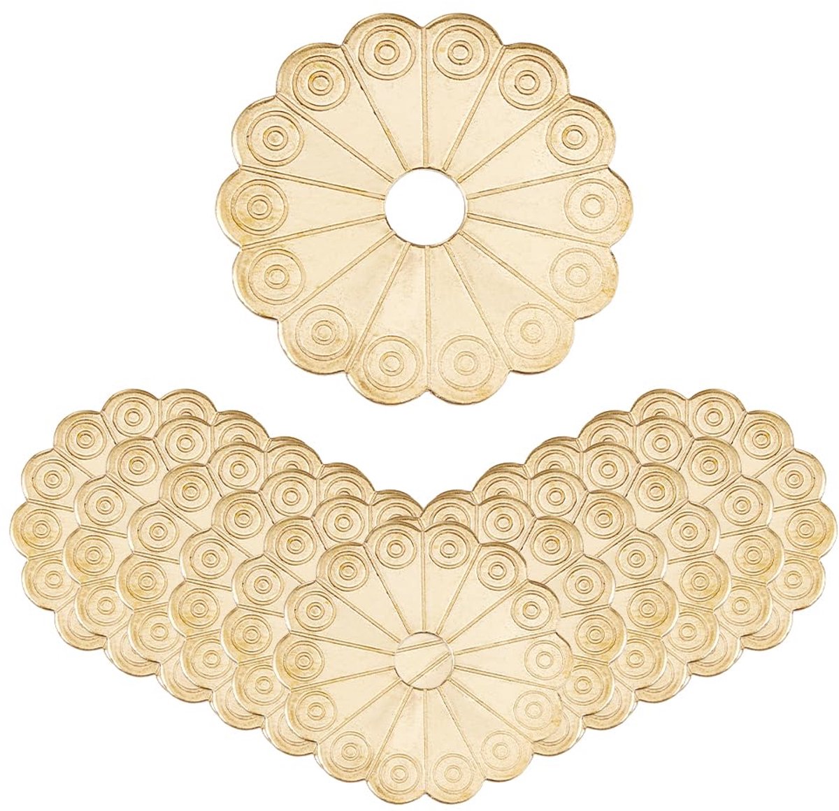 12 cm messing achterplaat ringen 3 stuks klassieke meubeldecoratie afdichting hardware accessoires voor doos handgrepen meubelknoppen kasten goud