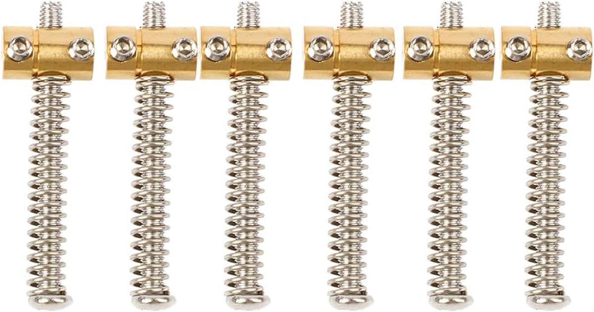 Zadels, 6-delige Vintage Gitaarbrugzadels, Gecompenseerde Messing Zadels Set voor TL Staartstuk Telecaster Elektrische Gitaar, Eenvoudige Installatie, Brede Toepasbaarheid