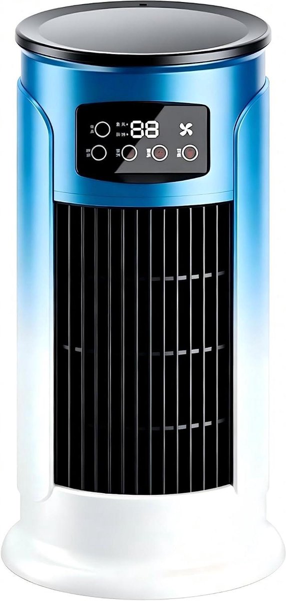 Draagbare Airco - Persoonlijke Koeler - Persoonlijke Koelte - 6-in-1 Functies - 1200 ml Tank - Ice Core Blauw